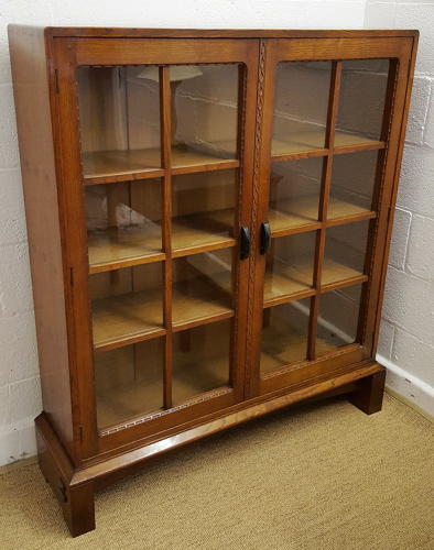 STANLEY WEBB DAVIES COTSWOLD SCHOOL OAK BOOKCASE C1929