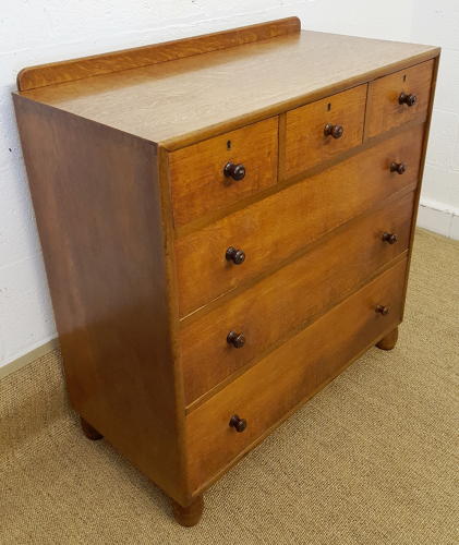 HEALS OAK CHEST OF DRAWERS C 1930
