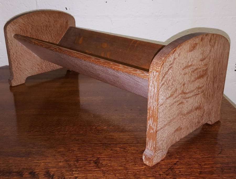 HEALS LIMED OAK BOOKCASE BOOK TROUGH C1920