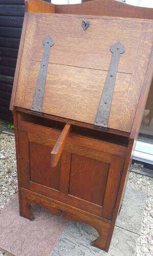 RARE AMBROSE HEAL ARTS AND CRAFTS OAK BUREAU C1905