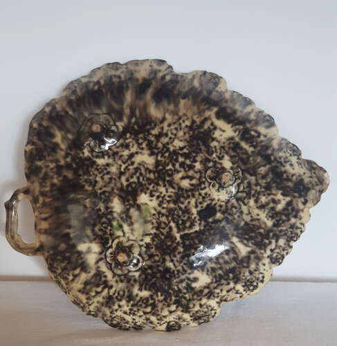 RARE WHIELDON CREAMWARE POTTERY LEAF DISH  C1765 STAFFORDSHIRE