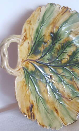 RARE WHIELDON CREAMWARE POTTERY LEAF DISH  C1765 STAFFORDSHIRE