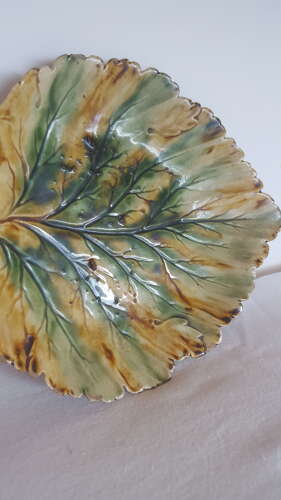 RARE WHIELDON CREAMWARE POTTERY LEAF DISH  C1765 STAFFORDSHIRE