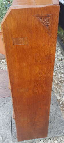 ROBERT KINGPOST INGHAM OAK BOOKCASE C1950    MOUSEMAN