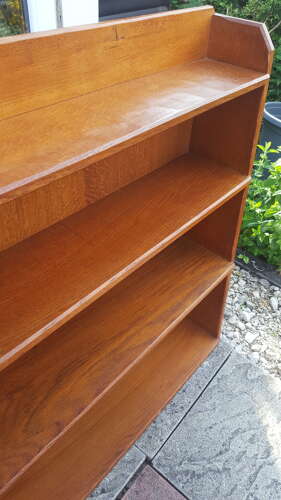 ROBERT KINGPOST INGHAM OAK BOOKCASE C1950    MOUSEMAN