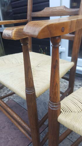 RARE IMPORTANT SIGNED PAIR PHILIP CLISSETT 'PASSMORE' CHAIRS C1890 ARTS AND CRAFTS