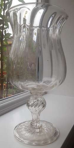 VERY RARE 18THC ENGLISH WRYTHEN GLASS FLOWER VASE C1750