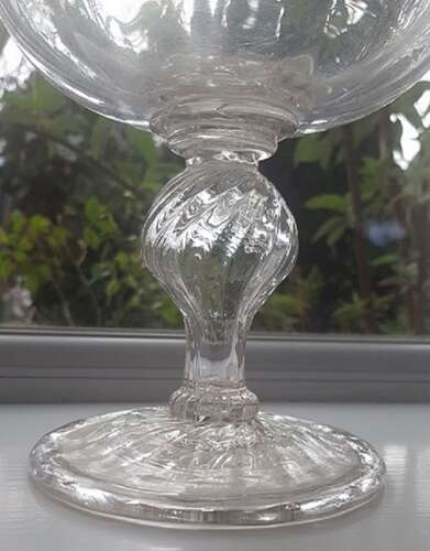 VERY RARE 18THC ENGLISH WRYTHEN GLASS FLOWER VASE C1750
