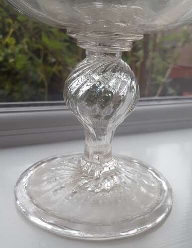 VERY RARE 18THC ENGLISH WRYTHEN GLASS FLOWER VASE C1750