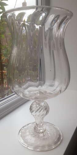 VERY RARE 18THC ENGLISH WRYTHEN GLASS FLOWER VASE C1750