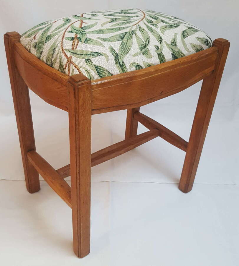 Brynmawr Cotswold School Arts and Crafts Oak Stool c1930