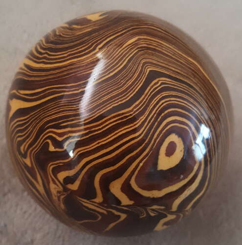 Rare 18thc Grand Tour English Agateware Pottery Ball c1780