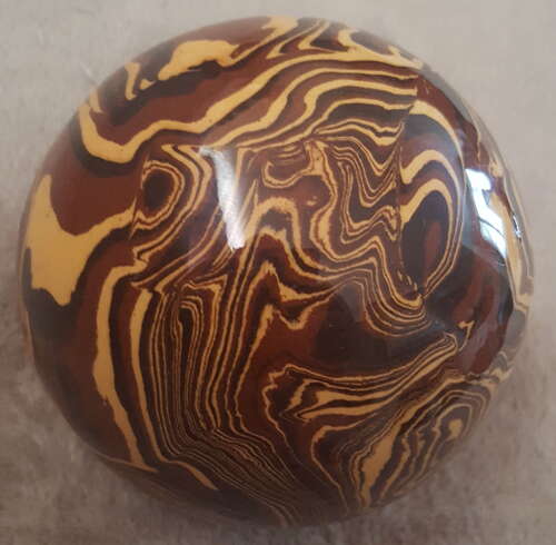 Rare 18thc Grand Tour English Agateware Pottery Ball c1780