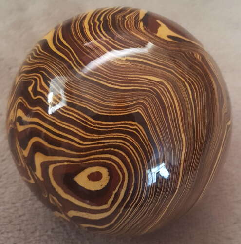 Rare 18thc Grand Tour English Agateware Pottery Ball c1780